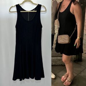 Express Black Lace Fit and Flare Mini Dress